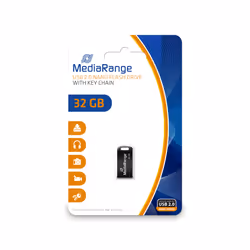 MediaRange MR922, 32 Go, USB Type-A / Micro-USB, 2.0, 15 Mo/s, Sans capuchon, Noir