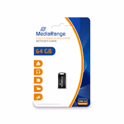 MediaRange MR923, 64 Go, USB Type-A, 2.0, 15 Mo/s, Sans capuchon, Noir