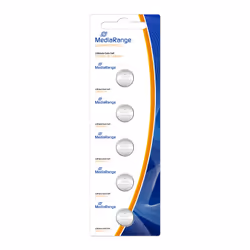 MediaRange MRBAT134, Batterie à usage unique, CR1220, Lithium, 3 V, 5 pièce(s), 40 mAh