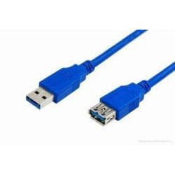 MediaRange 3m, USB3.0-A - USB3.0-A câble USB USB 3.2 Gen 1 (3.1 Gen 1) USB A Bleu