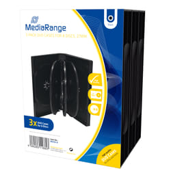 MediaRange BOX35-8 étui disque optique Boîtier double 8 disques Noir
