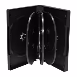 MediaRange BOX35-8 étui disque optique Boîtier double 8 disques Noir