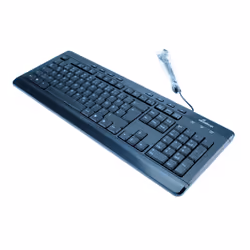 MediaRange MROS102, Taille réelle (100 %), Avec fil, USB, Clavier mécanique, QWERTZ, Noir