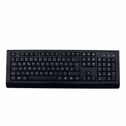 MediaRange MROS104, Taille réelle (100 %), Sans fil, RF sans fil, QWERTY, Noir, Souris incluse
