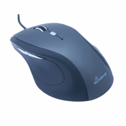 MediaRange MROS202, Droitier, Optique, USB Type-A, 2400 DPI, Noir, Gris