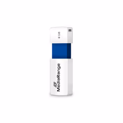 MediaRange MR971, 8 Go, USB Type-A, 2.0, 12 Mo/s, Slide, Bleu, Blanc