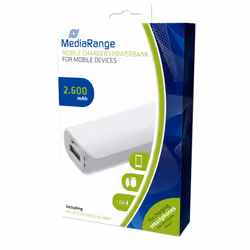 MediaRange MR745 banque d'alimentation électrique Lithium-Ion (Li-Ion) 2600 mAh Blanc