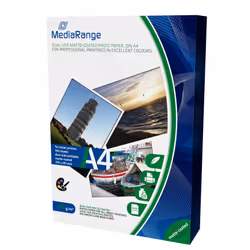 MediaRange MRINK111, Mat, 140 g/m², Jet d'encre, A4, Blanc, 100 feuilles