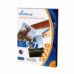 MediaRange MRINK114, Gloss, 220 g/m², Blanc, 50 feuilles, 130 mm, 180 mm