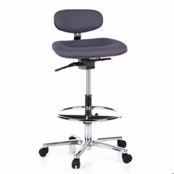 Chaise de comptoir - hjh OFFICE - WORK MF - Anthracite - Tissu