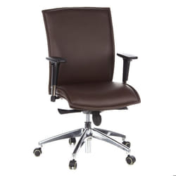 Siège de direction de luxe  - hjh OFFICE - MURANO 10 - Marron Foncé - cuir