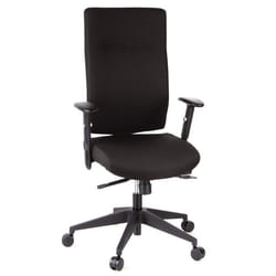 Siège de bureau de qualité professionnelle - hjh OFFICE - PRO-TEC 300 - Noir - Tissu
