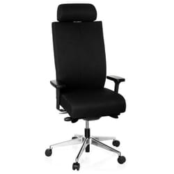 Siège de bureau de qualité professionnelle - hjh OFFICE - PRO-TEC XXL - Noir - Tissu