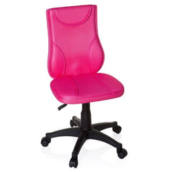 Chaise pivotante pour des enfants - hjh OFFICE - KIDDY BASE - Rose - Tissu