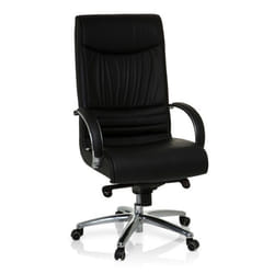 Siège pivotant XXL - hjh OFFICE - XXL F 400 - Noir - cuir