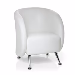 Fauteuil rembourré - hjh OFFICE - ST. LUCIA - Blanc - similicuir