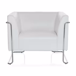 Fauteuil rembourré - hjh OFFICE - CURACAO - Blanc - similicuir