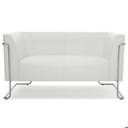 Canapé lounge - hjh OFFICE - CURACAO - Blanc - similicuir