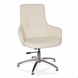 Fauteuils lounges - hjh OFFICE - SHAKE 300 - Blanc Crème - similicuir