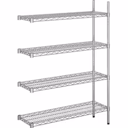 Rayonnage en fil d'acier chromé, charge max. admissible par tablette 150 kg, l x p 910 x 360 mm, rayonnage additionnel, haute ...