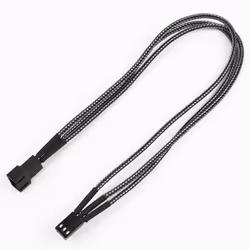 Nanoxia NX3PV3E, 0,3 m, Molex (3-pin), Molex (3-pin), Mâle, Femelle, Noir