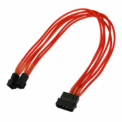 Nanoxia 900300015, 0,3 m, Molex (4-pin), 2 x Molex (3-pin), Rouge