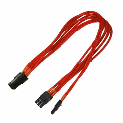Nanoxia 6-Pin 8-Pin PCI-E, 30cm, 0,3 m, PCI-E (6+2 pin), PCI-E (6-pin), Mâle, Femelle, Droit