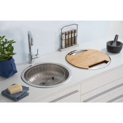 Vier à encastrer Évier rond rond en inox Évier de cuisine Set - Respekta