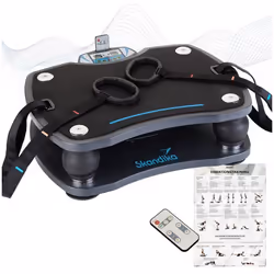 Plateforme vibrante oscillante - Skandika Home Vibration Plate 500 -  avec télécommande - 4 programmes - Sangles incluses
