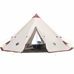 Tente tipi indien 12 personnes -Skandika Tipi Kota 550 Protect - Diamètre : 550 cm - 3m de hauteur - Sol cousu