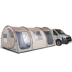 Auvent pour minibus van  tente 4 personnes - Skandika Esbjerg Travel 4 Protect - 2 cabines- Sol cousu - 480 x 320 cm