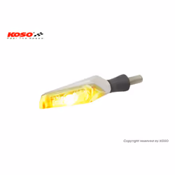 KOSO Clignotant Mars LED argent/translucide universel vendu à l'unité