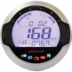 Compteur digital LCD mutlifonctions KOSO DL-03S GP Style rond universel