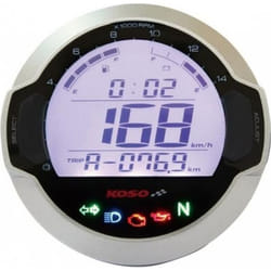 Compteur digital LCD mutlifonctions KOSO DL-03S GP Style rond universel