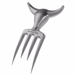 Steak Champ Bull Fork, Fourchette, Acier inoxydable, Chrome, Alliage de zinc, SGS, 165 mm, 390 g