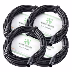Pronomic Stage XFXM-10 Câble de Micro XLR 10 m noir SETde 4.