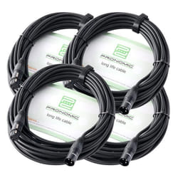 Pronomic Stage XFXM-10 Câble de Micro XLR 10 m noir SETde 4.