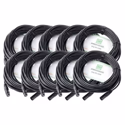 Pronomic Stage XFXM-20 Câble Micro XLR 20m noir Lot de 10.