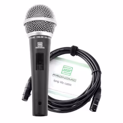 Pronomic Vocal Microphone DM-58 avec Interrupteur set avec 5m câble XLR