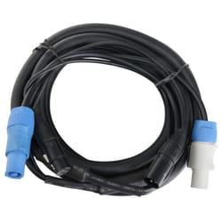Pronomic Stage PPD-5 Câble Hybride Powerplug/DMX Powercon compatible + DMX 3 pôles5m.