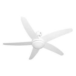 Ventilateur de plafond - Pepeo - MELTON - Blanc - 132 cm - Lumière LED avec télécommande