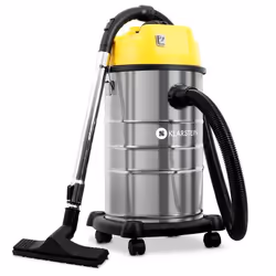 Klarstein IVC-30, 1800 W, Aspirateur sans sac, Sec&humide, Sac à poussière, 30 L, Acier inoxydable, Jaune