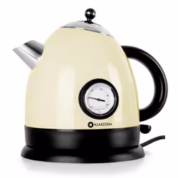 Klarstein AquaVita, 1,5 L, 2200 W, Noir, Crème, Acier inoxydable