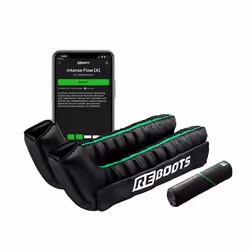 Reboots GO Lite, Massage par compression, Pieds, Jambes, Noir, Vert, Boutons, Batterie, Intégré