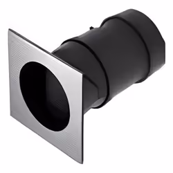 BORA UEBR/1, Tube conduit d'air, Noir, Acier inoxydable, Plastique, Acier inoxydable, 16,4 cm, 16,4 cm, 16,4 cm