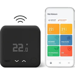 Thermostat connecté TADO - Kit principal - Noir - Réduit votre consommation dénergie
