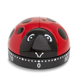 ADE TD 1602 Minuteur de ménage Minuteur mécanique de cuisine Noir, Rouge