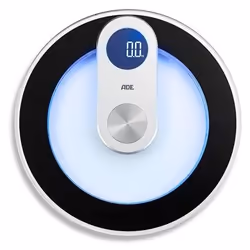 ADE Iris, Pèse-personne électronique, 180 kg, 100 g, Noir, Argent, kg, lb, Cercle