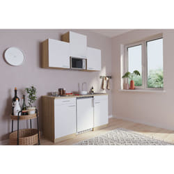Cuisine Mini-cuisine Single Kitchenette Chêne Blanc Luis 150 cm Respekta