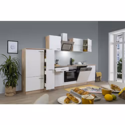 composé de : 1 armoire réfrigérateur 60 cm1 armoire basse avec tiroir 50 cm1 armoire de cuisinière 60 cm1 armoire basse évier ...
